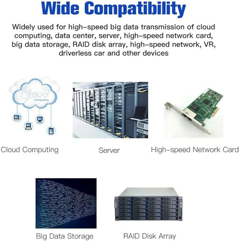 CY Mini SAS 4X SFF-8088 to Mini SAS High Density HD SFF-8644 Data Server Raid External Cable 50cm - Image 3